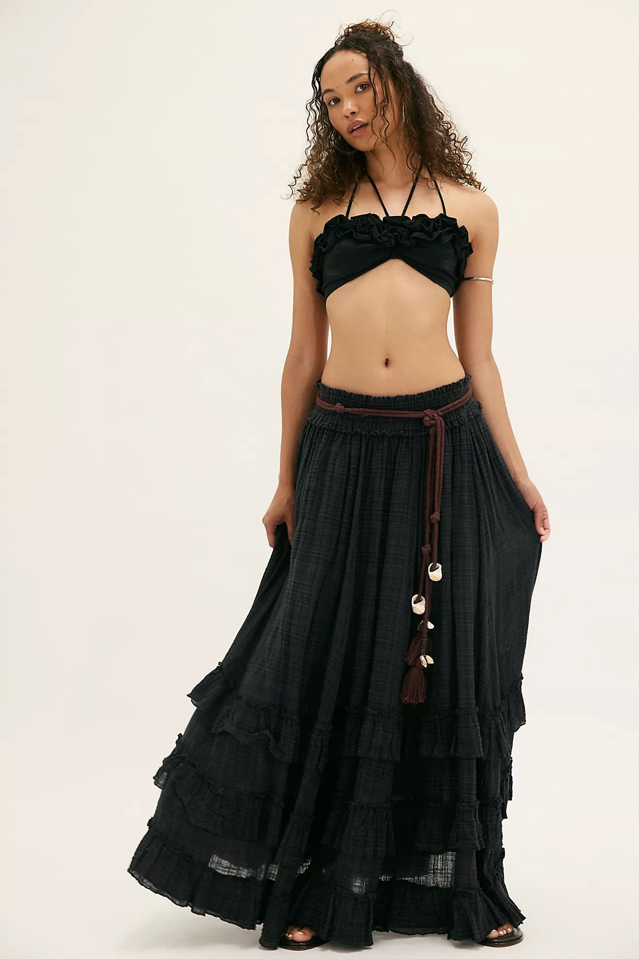 Free People FP One Brynn Maxi Skirt/Black – Thecottageboutique