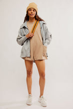 Load image into Gallery viewer, Free People Hot Shot Tee Romper/Mocha Latte