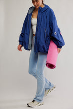 Load image into Gallery viewer, Free People Explore More Fleece Jacket/Black Grape