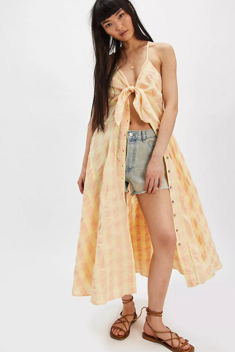 Free People Via Midi Dress/Creamsicle Combo Everly