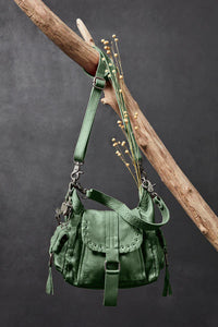 Free People Free People We The Free Baby Leigh Distressed Tote /Sage