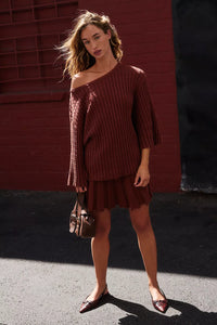 Free People Kenzie Sweater Set/Brownstone