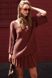 Free People Kenzie Sweater Set/Brownstone