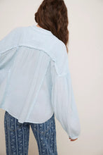 Load image into Gallery viewer, Free People We The Free Valley Double Cloth Shirt/Ice Water
