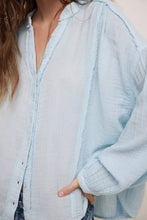 Load image into Gallery viewer, Free People We The Free Valley Double Cloth Shirt/Ice Water