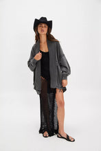 Load image into Gallery viewer, Free People Boothbay Sweatshirt/ washed black