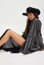 Load image into Gallery viewer, Free People Boothbay Sweatshirt/ washed black
