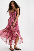 Load image into Gallery viewer, Free People Alejandra Midi Dress/Hot Pink Combo