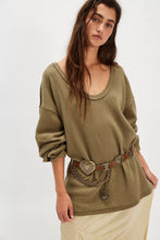 Load image into Gallery viewer, Free People We The Free Coast 2 Coast Thermal/Gothic Olive Cross Dye