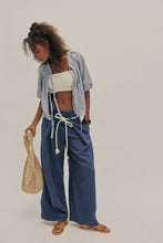 Load image into Gallery viewer, Free People Tropic Sweatshirt/Baby Blue Combo