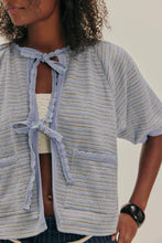 Load image into Gallery viewer, Free People Tropic Sweatshirt/Baby Blue Combo