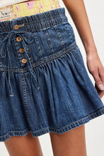 Load image into Gallery viewer, Free People We The Free Roselle Denim Mini Skirt/High Tide