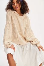 Load image into Gallery viewer, Free People Explorer Cable Hoodie/Macadamia