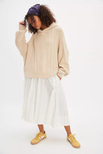 Load image into Gallery viewer, Free People Explorer Cable Hoodie/Macadamia
