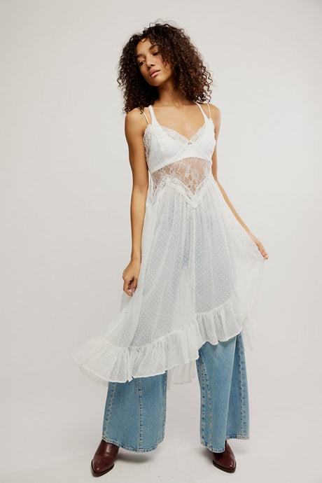 Free People Light My Fire Slip/Clean Ivory