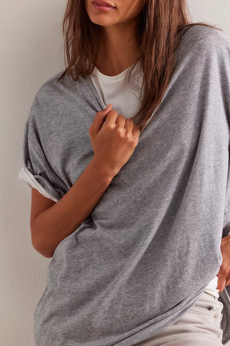 Free People We The Free Nina Tee/Heather Grey