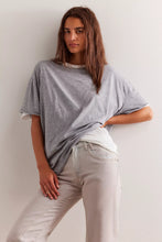 Load image into Gallery viewer, Free People We The Free Nina Tee/Heather Grey