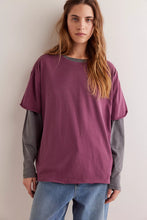 Load image into Gallery viewer, Free People We The Free Nina Tee/Maroon