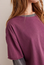 Load image into Gallery viewer, Free People We The Free Nina Tee/Maroon