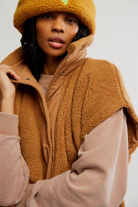 Free People Scout It Out Fleece Vest/Twig