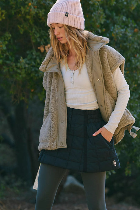Free People Scout It Out Fleece Vest/Sage Stone