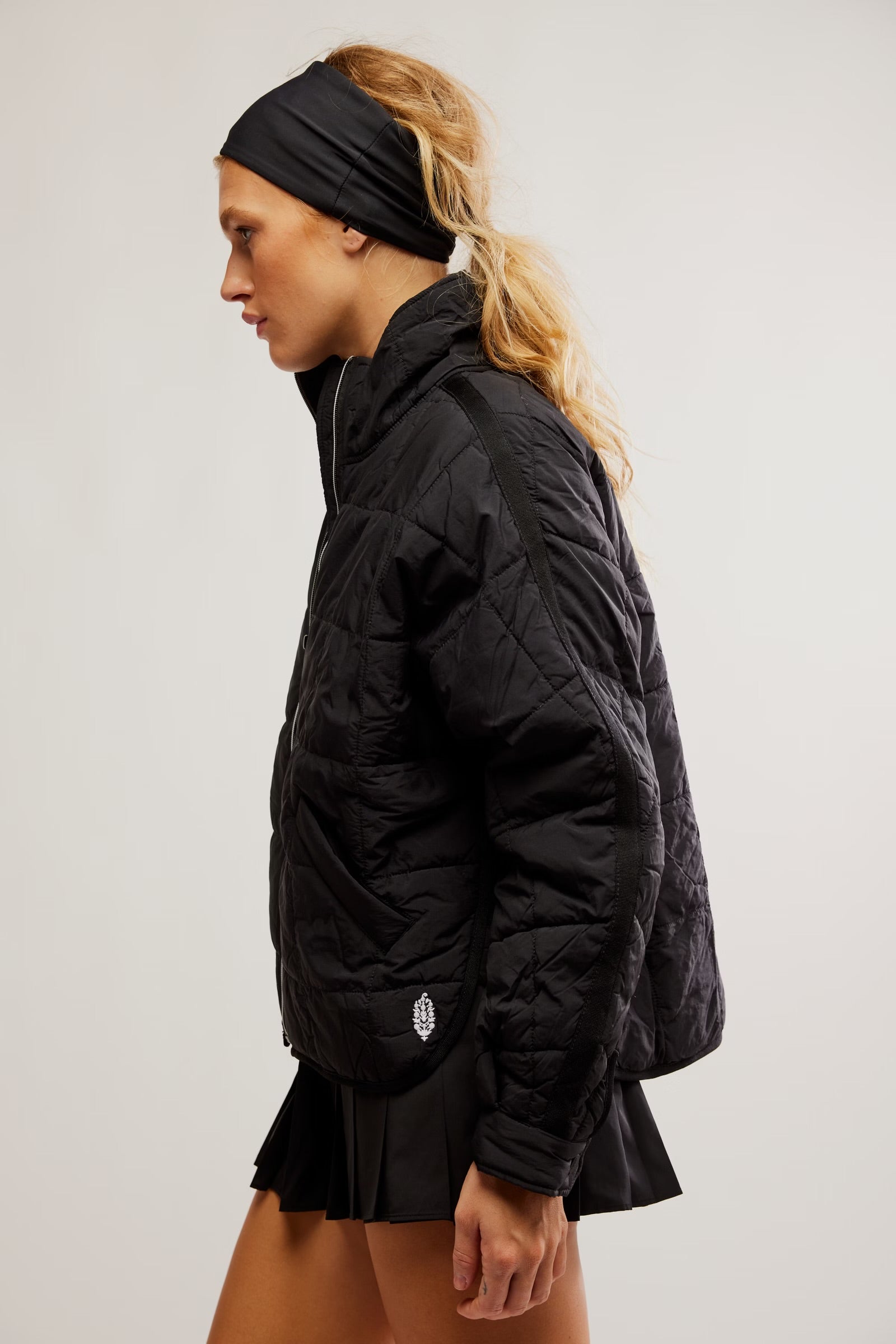 NWT Free People Puffer Popover Hood in Black Free People Pippa Packable Puffer Jacket/Black  main image 3