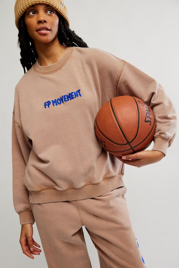 Free People All Star Embroidered Pullover/ Twig Combo