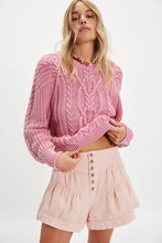 Load image into Gallery viewer, Free People Frankie Cable Sweater/Gumdrop
