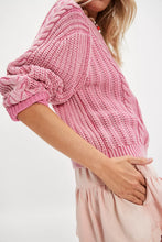Load image into Gallery viewer, Free People Frankie Cable Sweater/Gumdrop