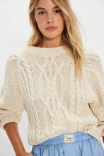 Load image into Gallery viewer, Free People Frankie Cable Sweater Ivory