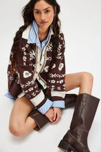 Load image into Gallery viewer, Free People Shelby Cardigan/Chocolate Combo