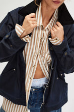 Load image into Gallery viewer, Free People We The Free Cori Waxed Jacket/Darkest Sapphire