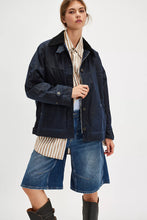 Load image into Gallery viewer, Free People We The Free Cori Waxed Jacket/Darkest Sapphire