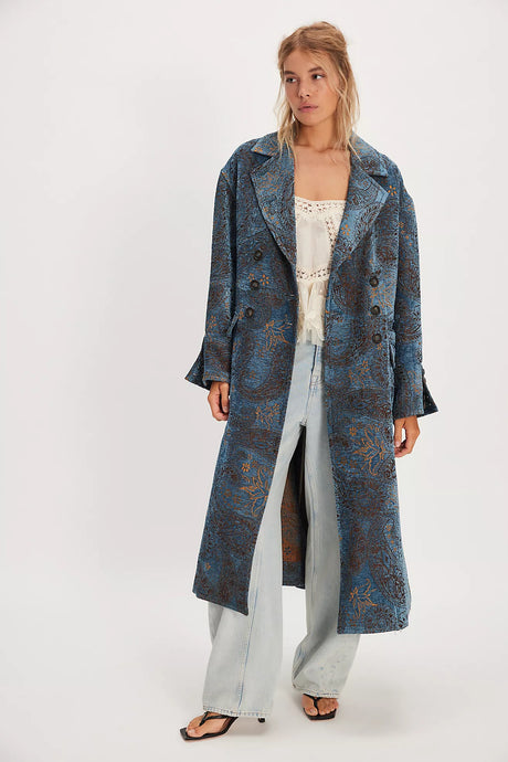 Free People Micah Duster/Blue Paisly