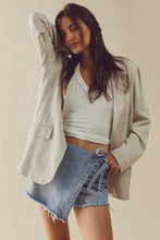 Load image into Gallery viewer, Free People We The Free Emmy Denim Skort/Light Blue Wash