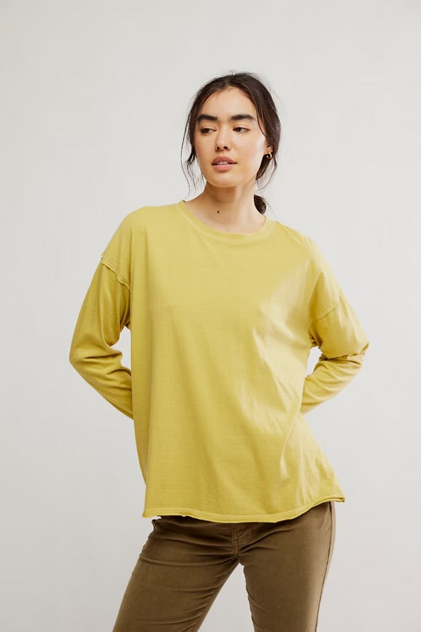 Free People We The Free Nina Long-Sleeve Tee/Acid Moss