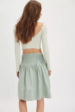 Load image into Gallery viewer, Free People Peyton Pintuck Midi Skirt/Sea Sage