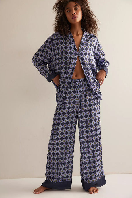 Free people Dreamy  Days Pajama Set/Midnight Combo