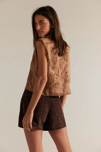 Free People We The Free Tippi Vegan Suede Shorts/Chicory Coffee