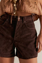 Load image into Gallery viewer, Free People We The Free Tippi Vegan Suede Shorts/Chicory Coffee
