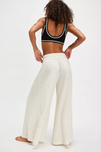 Free People Wait A Minute Wide-Leg Lounge Pants/ Oatmeal Heather