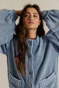 Free People We The Free Cute In This Cardi/Dusty Blue