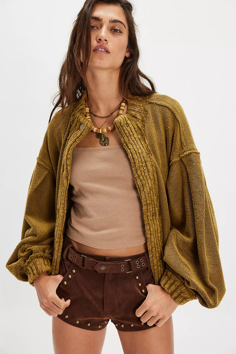 Free People We The Free Cute In This Cardi/Fir Green