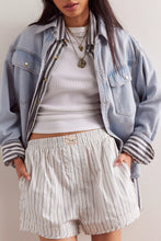 Load image into Gallery viewer, Free People We The Free Day To Day Striped Boxers/Ivory Combo
