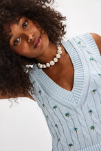 Load image into Gallery viewer, Free People Plumeria Floral Vest/Blue Combo