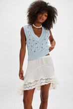 Load image into Gallery viewer, Free People Plumeria Floral Vest/Blue Combo