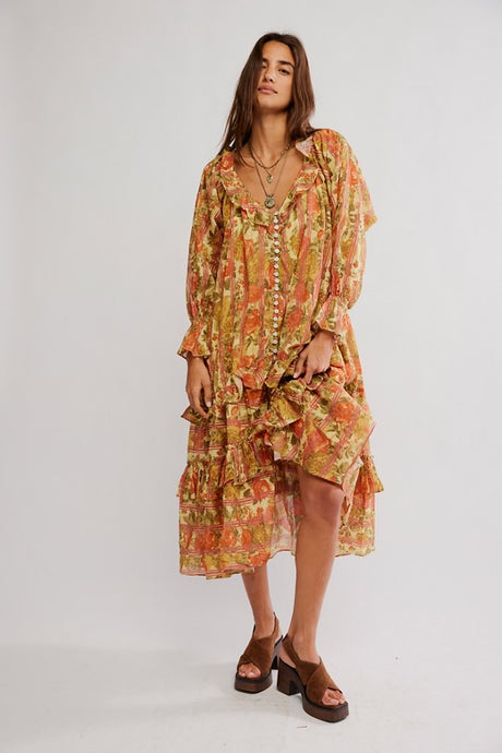 Free People Garden Wonders Maxi Dress/Retro Combo