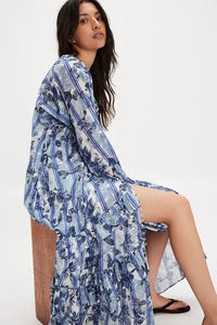 Free People Garden Wonders Maxi Dress/Blue Combo