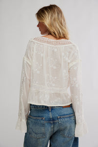Free People Sweet Love Blouse/Egret