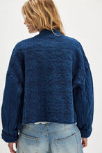 Load image into Gallery viewer, Free People Rose Zip-Up Sweatshirt/Indigo